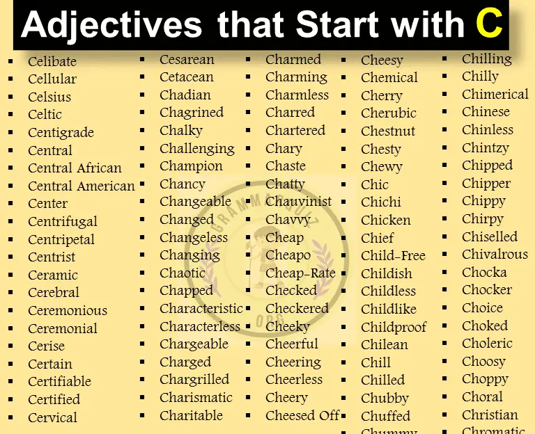 adjectives that start with with c image-1