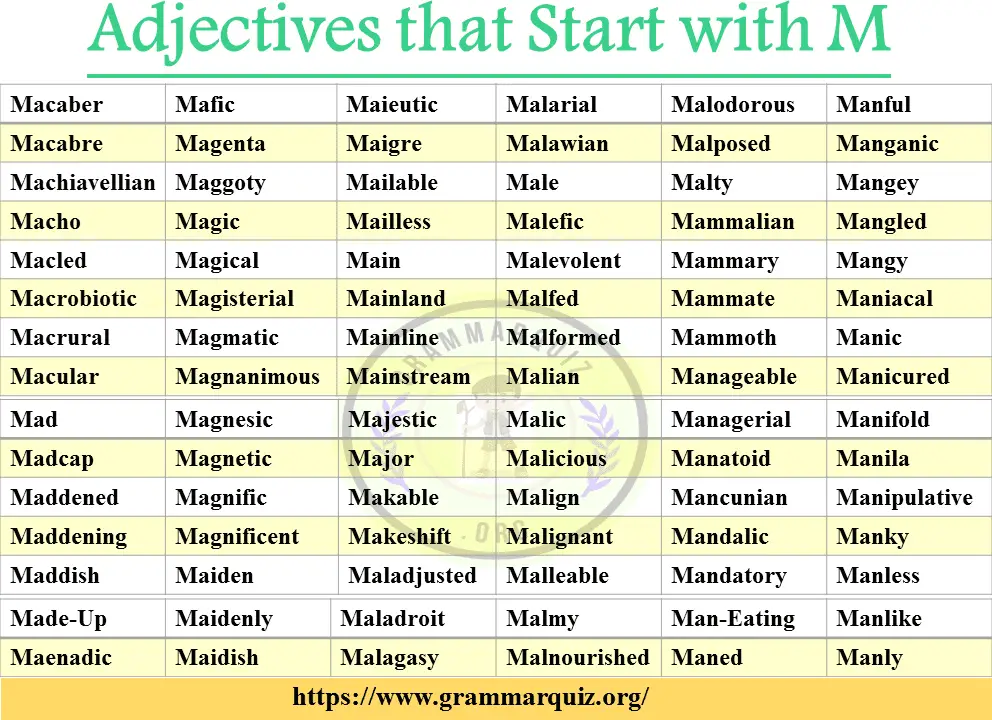 adjectives that start with m-1