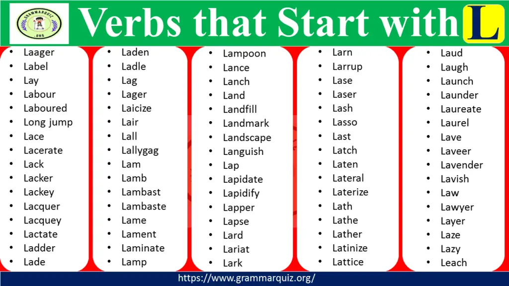 Verbs that Start with L-1