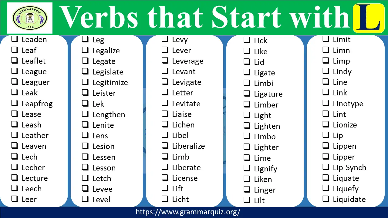 Verbs that Start with L-2