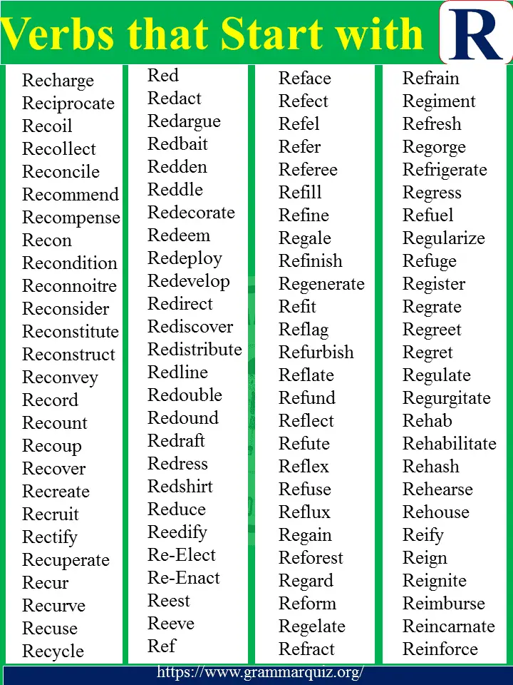 Verbs that start with R-2