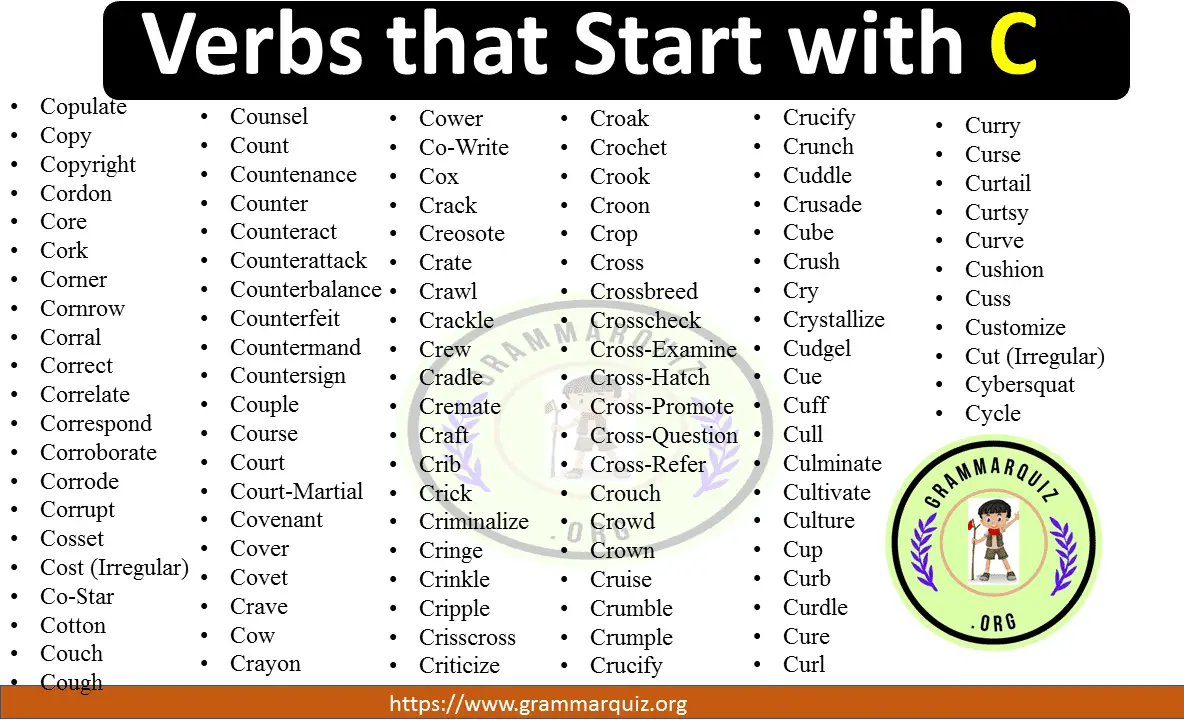 Verbs that Start with Ch